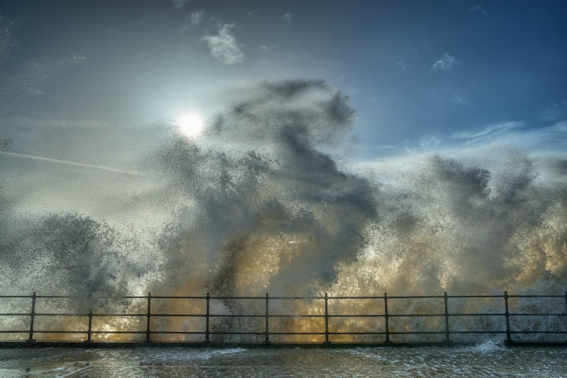 z3157 Sunlight through the Spray Ventnor - Ventnor to St Catherine's inc Bonchurch, Whitwell & the Undercliff