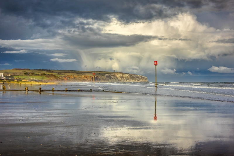 z3191 Passing Showers, Sandown Bay and Culver - Sandown, Shanklin, Luccombe and Wroxall