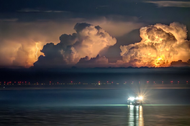 z4451 Double Strike Midnight Storm over France - Latest Photorealism images