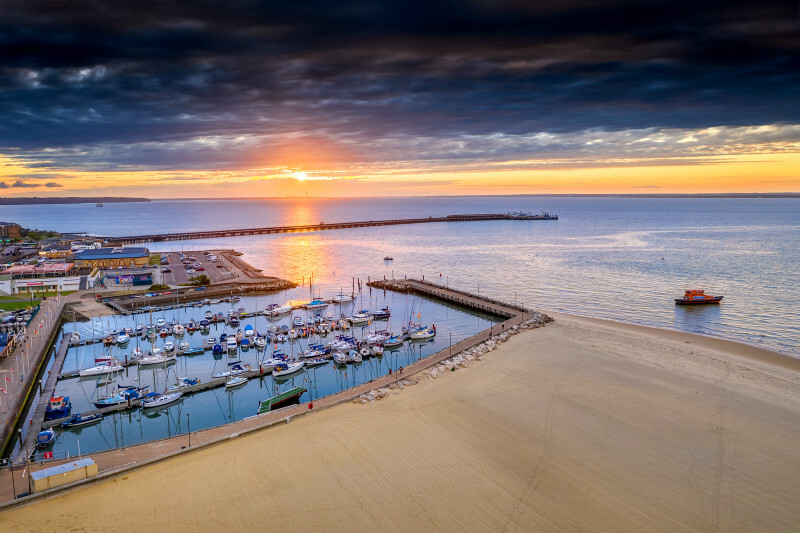 z3531 Darkening Skies, Ryde Harbour - 'Aerial Visions Photography' showing the beautiful IOW from the air