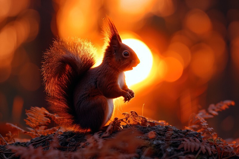 pr127 Sunrise Squirrel - Latest Photorealism images