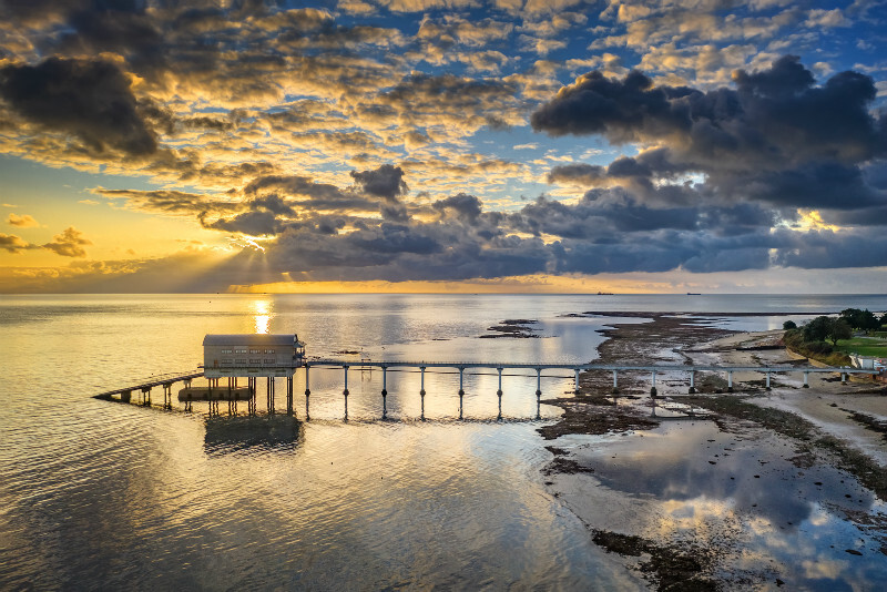 z3513 Bembridge Morning Reflections - 'Aerial Visions Photography' showing the beautiful IOW from the air