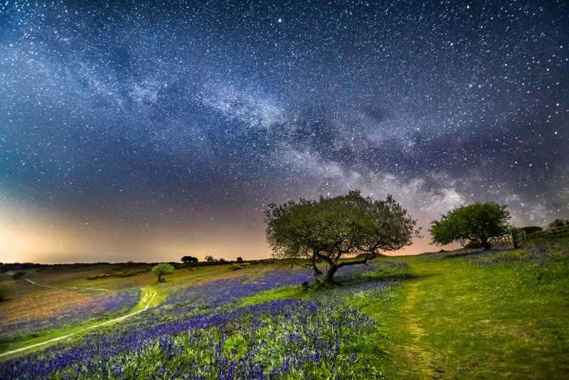 z3416 The Milky Way over Ventnor Down - Ventnor to St Catherine's inc Bonchurch, Whitwell & the Undercliff