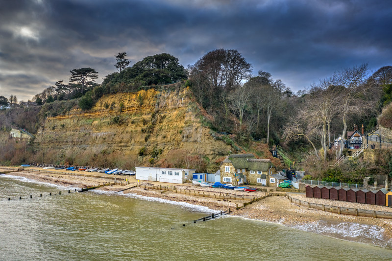 z3371 A Winter Day on Shanklin Chine Beach - Sandown, Shanklin, Luccombe and Wroxall