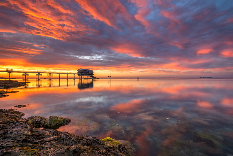 z3467 Sky of Fire, Bembridge Beach - Seaview to Bembridge, Whitecliff Bay and Brading