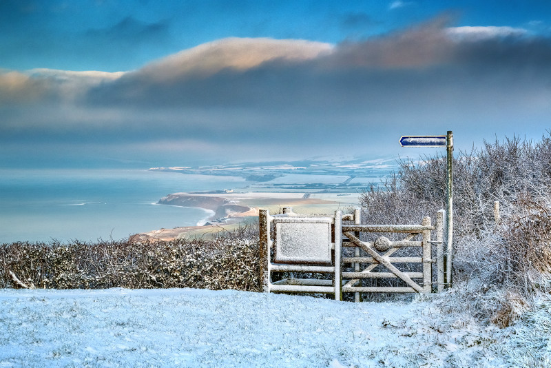 z3369 West Wight Snow - Blackgang to Compton inc Brighstone, Shorwell & West Wight