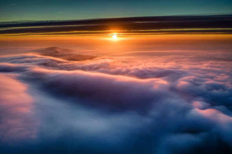 z3593 Rolling Fog, Ashey Down - 'Aerial Visions Photography' showing the beautiful IOW from the air