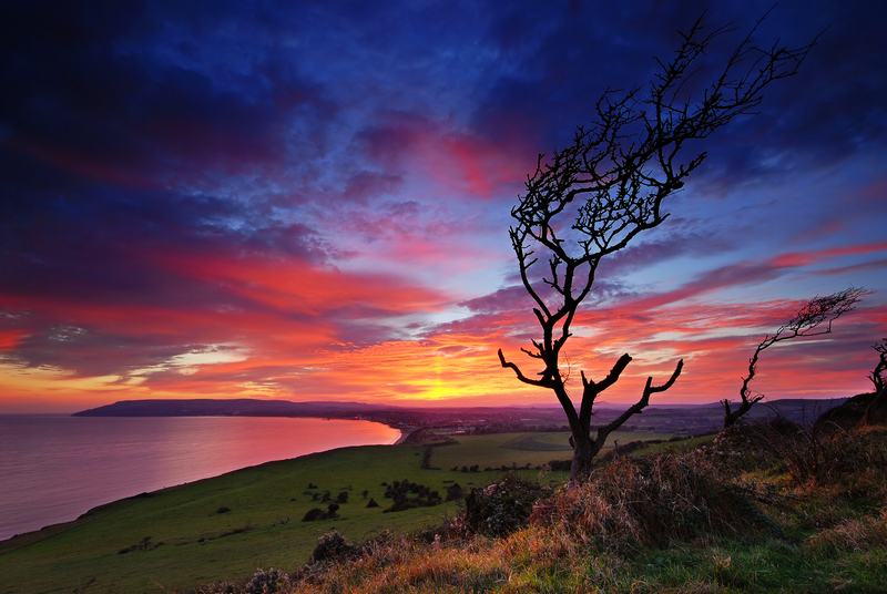 z1176 Sunset, Culver Down - Sandown, Shanklin, Luccombe and Wroxall