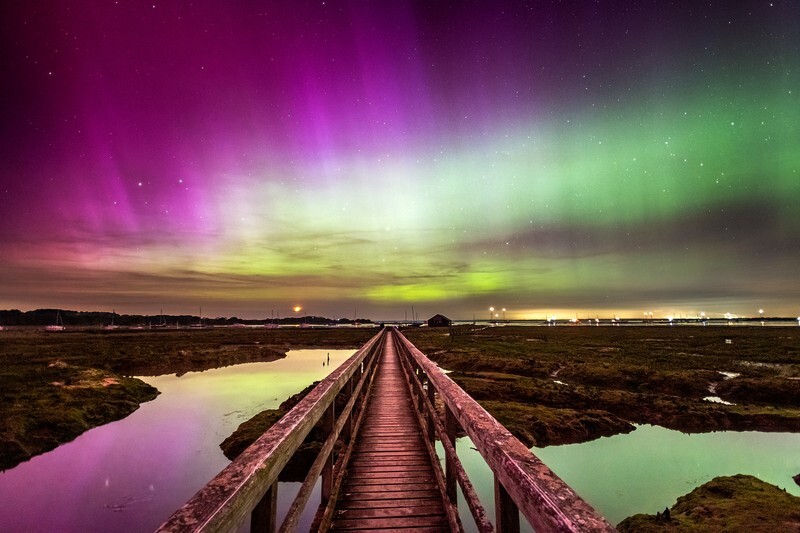 z4268 Northern Lights over Newtown Bridge - Yarmouth to West Cowes inc Newtown