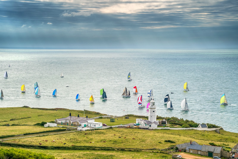 z3083 Round the Island Race, St Catherine's Lighthouse - Ventnor to St Catherine's inc Bonchurch, Whitwell & the Undercliff
