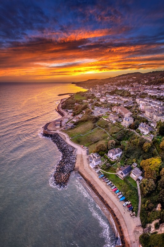 z4103 Wheelers Bay at Sunset - Ventnor to St Catherine's inc Bonchurch, Whitwell & the Undercliff