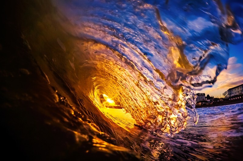 z4205 Sunset Surf on Sandown Beach - The