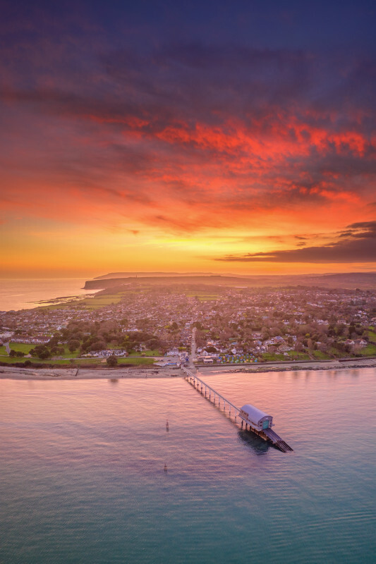 z3628 Evening Light, Bembridge Lifeboat Station - 'Aerial Visions Photography' showing the beautiful IOW from the air