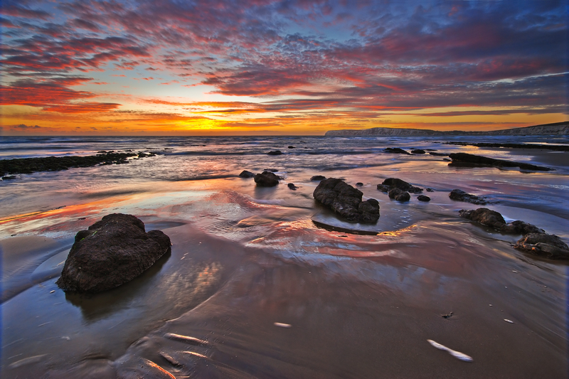 z1323 Sunset, Compton Bay - Blackgang to Compton inc Brighstone, Shorwell & West Wight