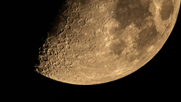 58% Waxing Gibbous Moon - Travel & Landscapes
