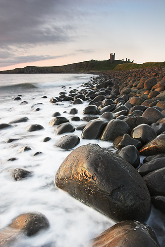 Lilburn Tower. Embleton Beach, Northumberland. England - Northumberland