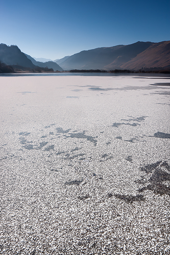 Frozen Derwent Water - UK Scenery
