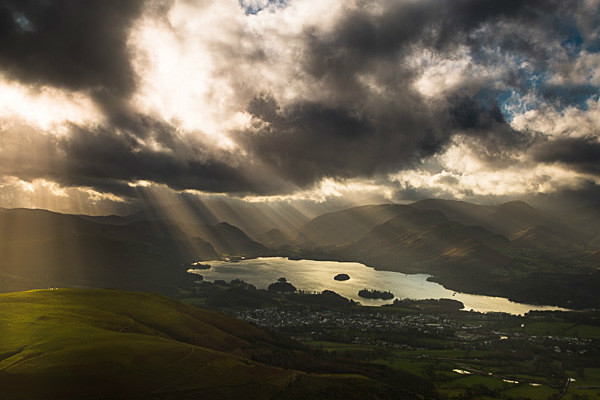 Derwentwater from Lonscale Fell - Landscapes