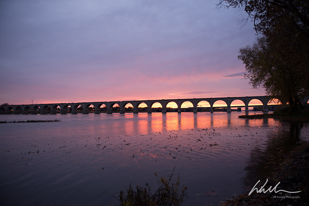 Railroad Bridge before sunrise - Harrisburg Area, Pennsylvania