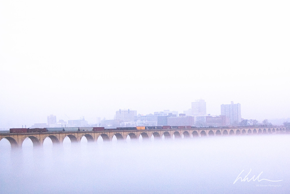 Railroad Bridge Fog - Harrisburg Area, Pennsylvania