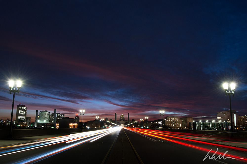 StateStreetBridgeSunsetNov2017 - Harrisburg Pennsylvania