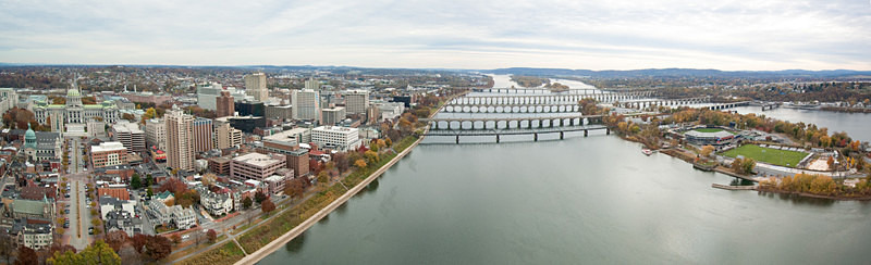 Harrisburg Aerial Panoramic 1 - Harrisburg Area, Pennsylvania
