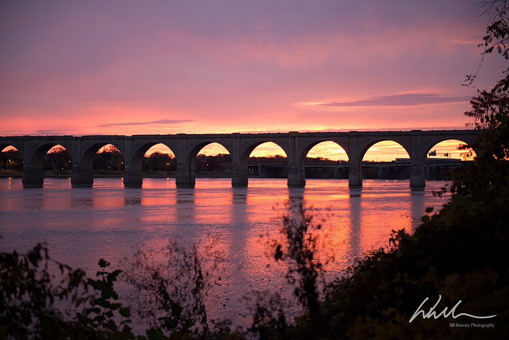 Railroad Bridge before sunrise - Harrisburg Area, Pennsylvania