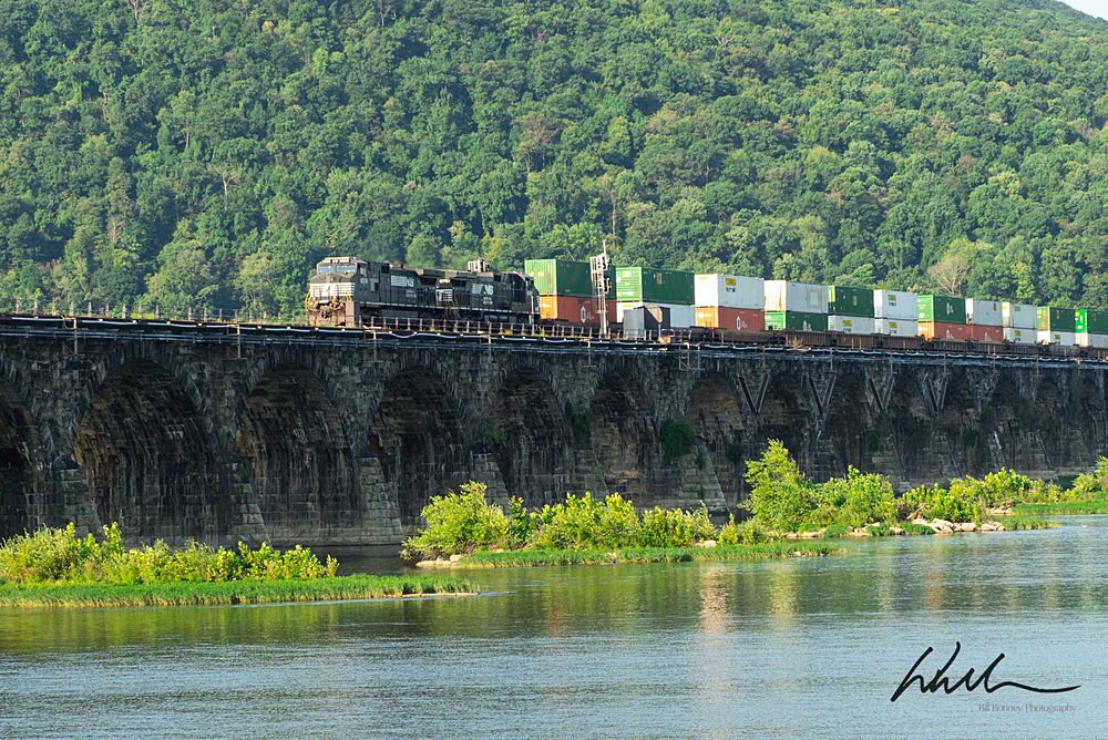 Freight Train on Rockville Bridge - Harrisburg Pennsylvania