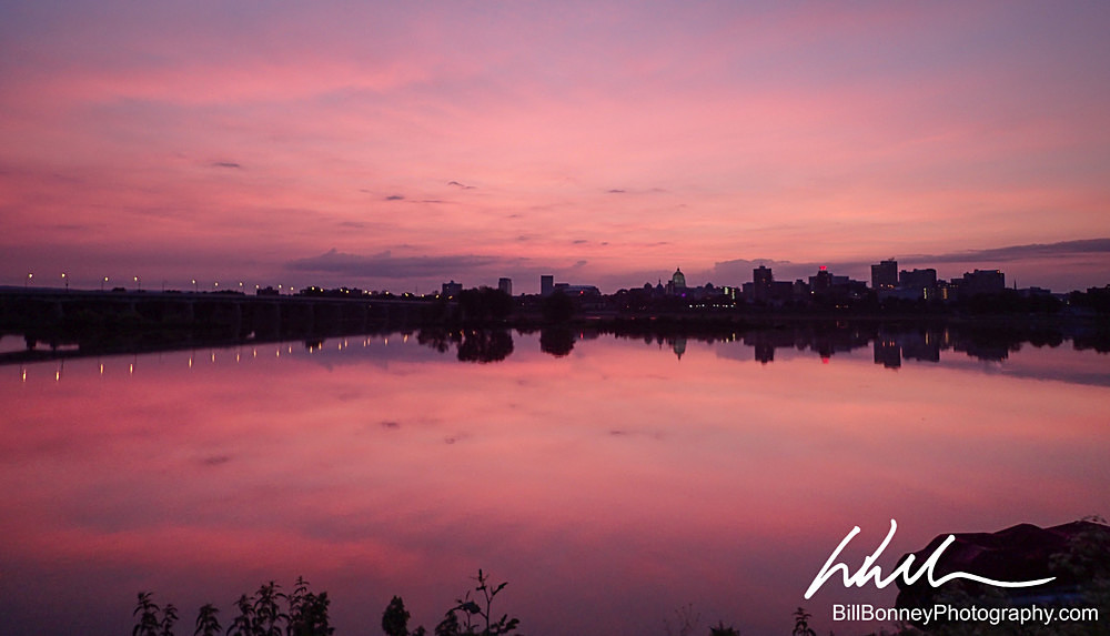 Pink Surise over Susquehanna - Harrisburg Area, Pennsylvania