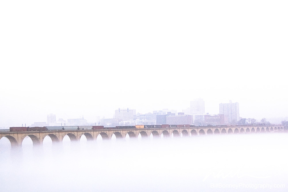 SusquehannaBridgefogHbg12x18 - Harrisburg Pennsylvania
