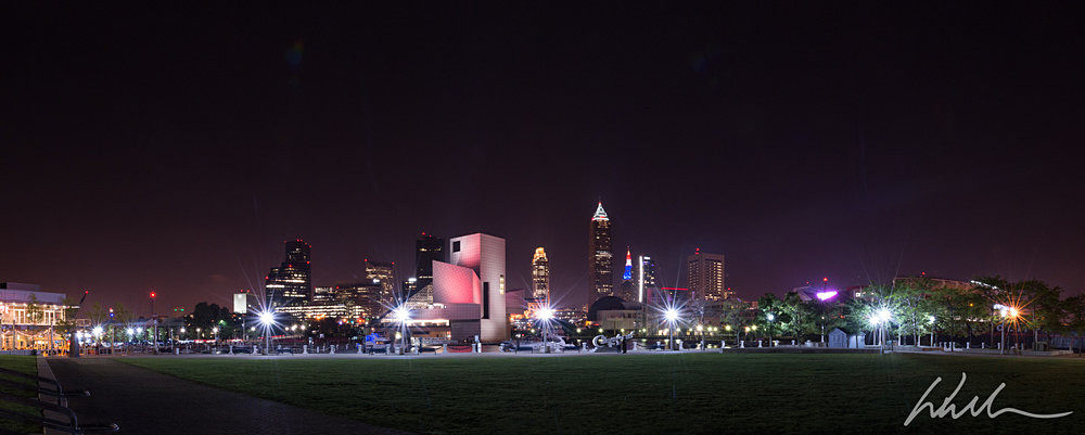 ClevelandSkylineNightPanoramic - Landscapes...