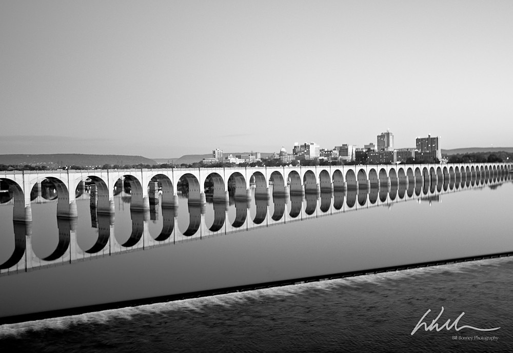 Railroad Bridge Reflection - Harrisburg Area, Pennsylvania