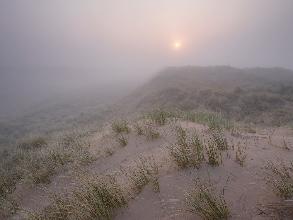 Limited edition photograph of “Holkham Beach” along the North Norfolk coastline titled “Dawn Mist”