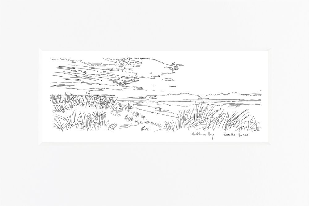 Holkham Bay - Line Art Pano