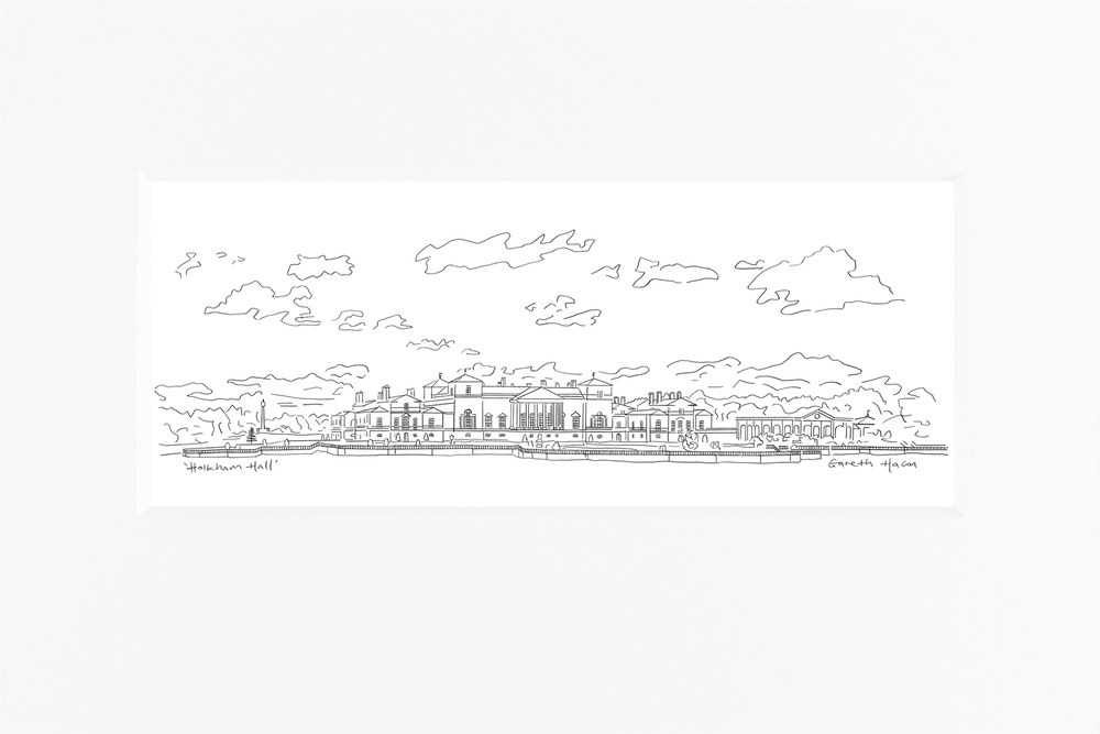 Holkham Hall - Line Art Pano