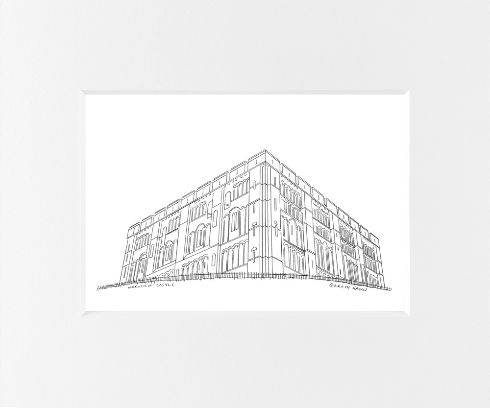 Norwich Castle - Line Art