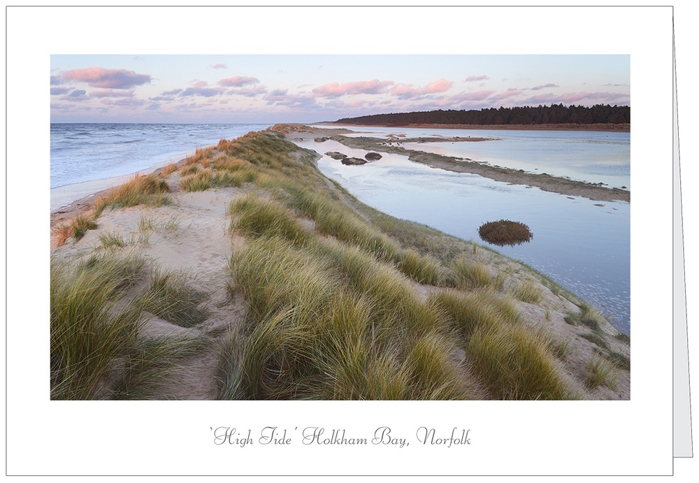 A5 Greeting Card of Holkham Bay Flooded - Greetings Cards