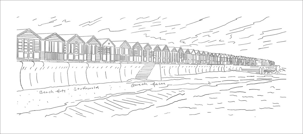 Beach Huts - Southwold - Pano - Mini