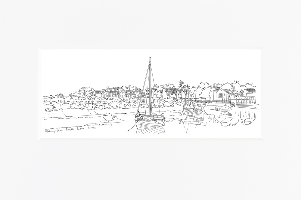 Blakeney Quay - Line Art Pano