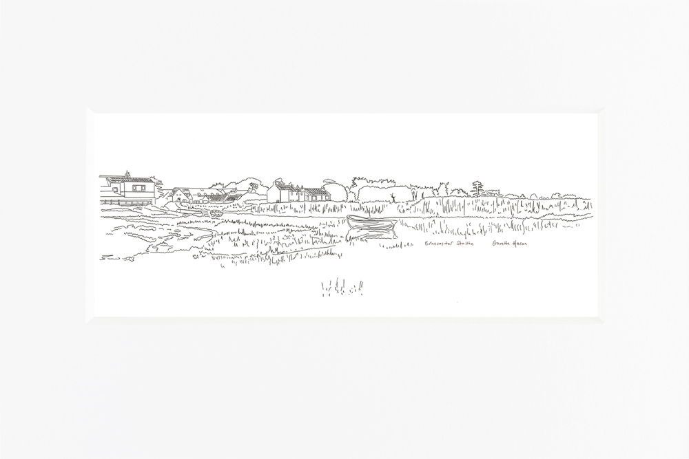 Brancaster Staithe - Line Art Pano