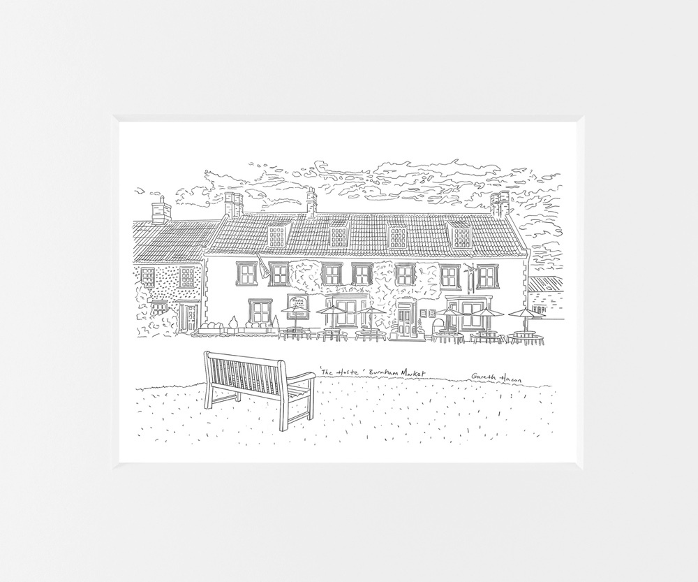 The Hoste - Burnham Market - Line Art