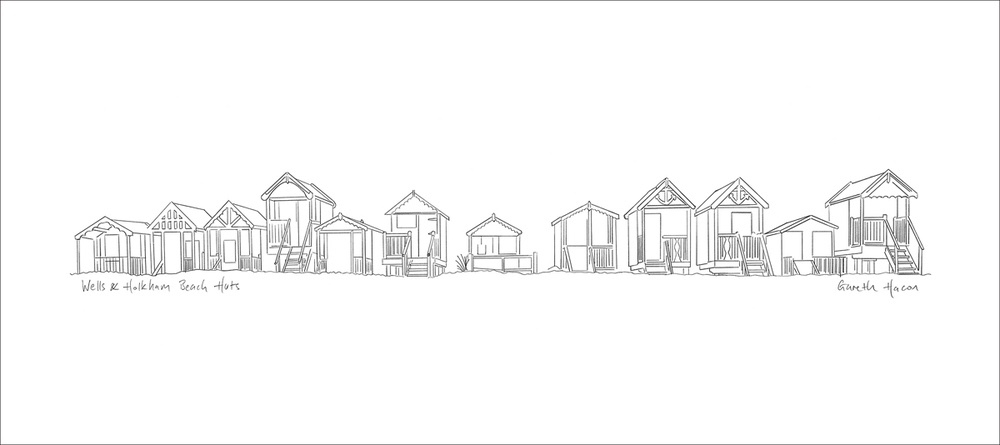 Beach Huts - Wells and Holkham - Pano - Mini