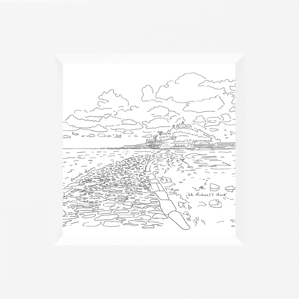 St. Michael's Mount - Line Art Square