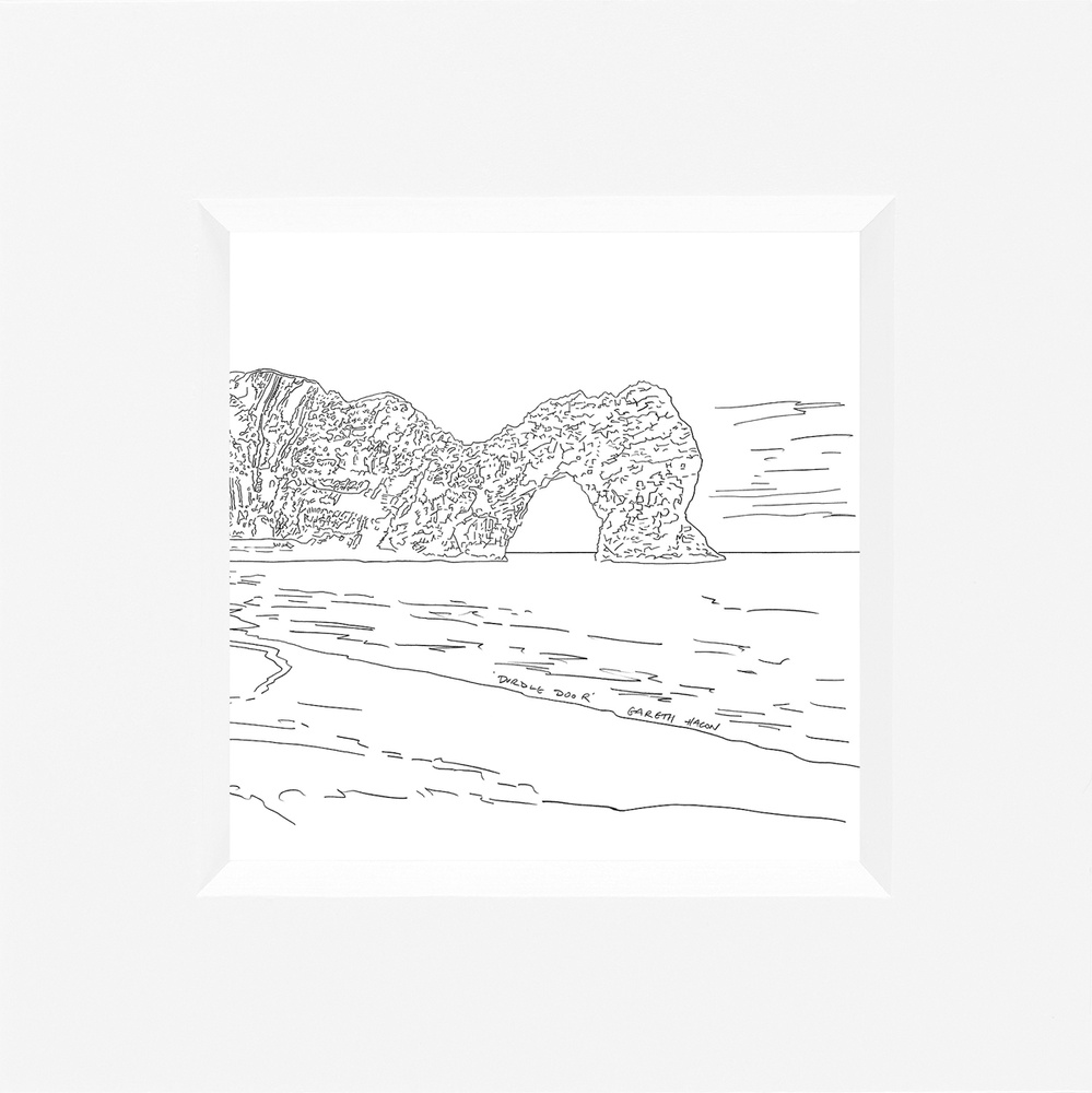 Durdle Door - Line Art Square