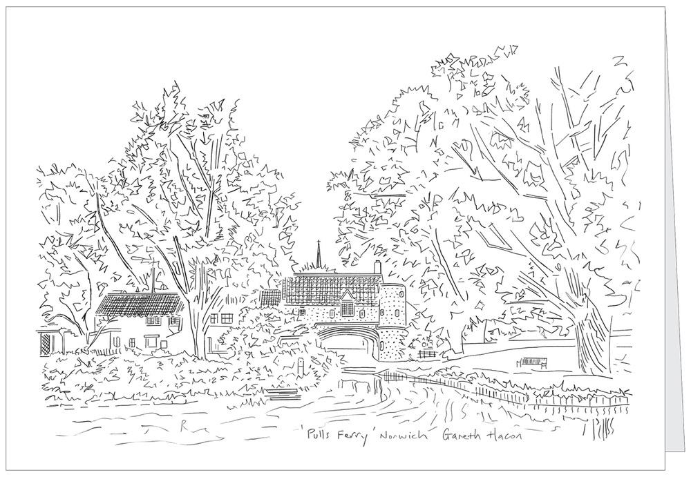 A5 Greeting Card of Pull's Ferry Norwich - Greetings Cards