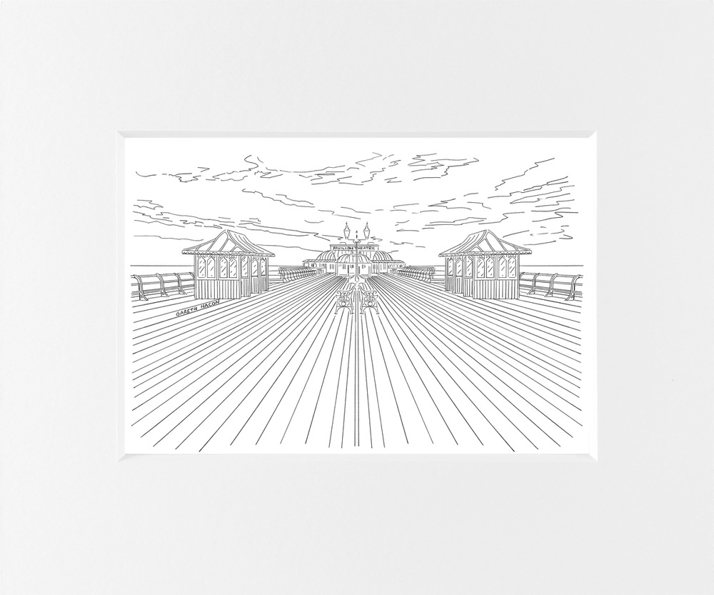 Comer Pier - Line Art