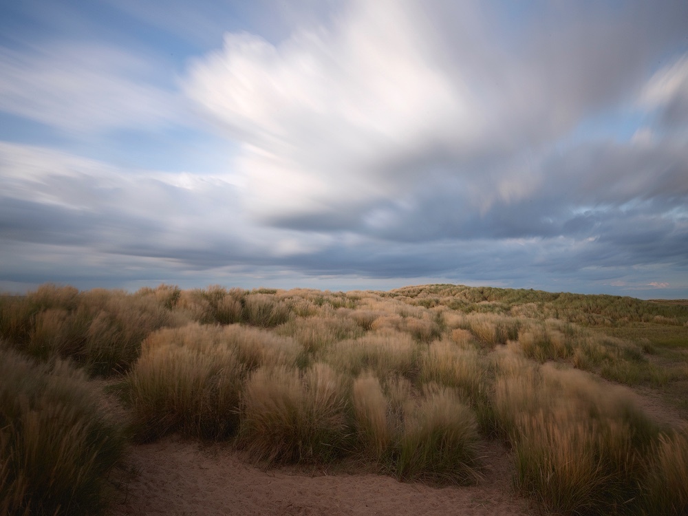 Limited edition photograph of “Holkham Beach” along the North Norfolk coastline titled “Windswept”