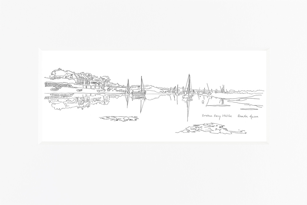 Reflections - Burnham Overy Staithe - Line Art Pano