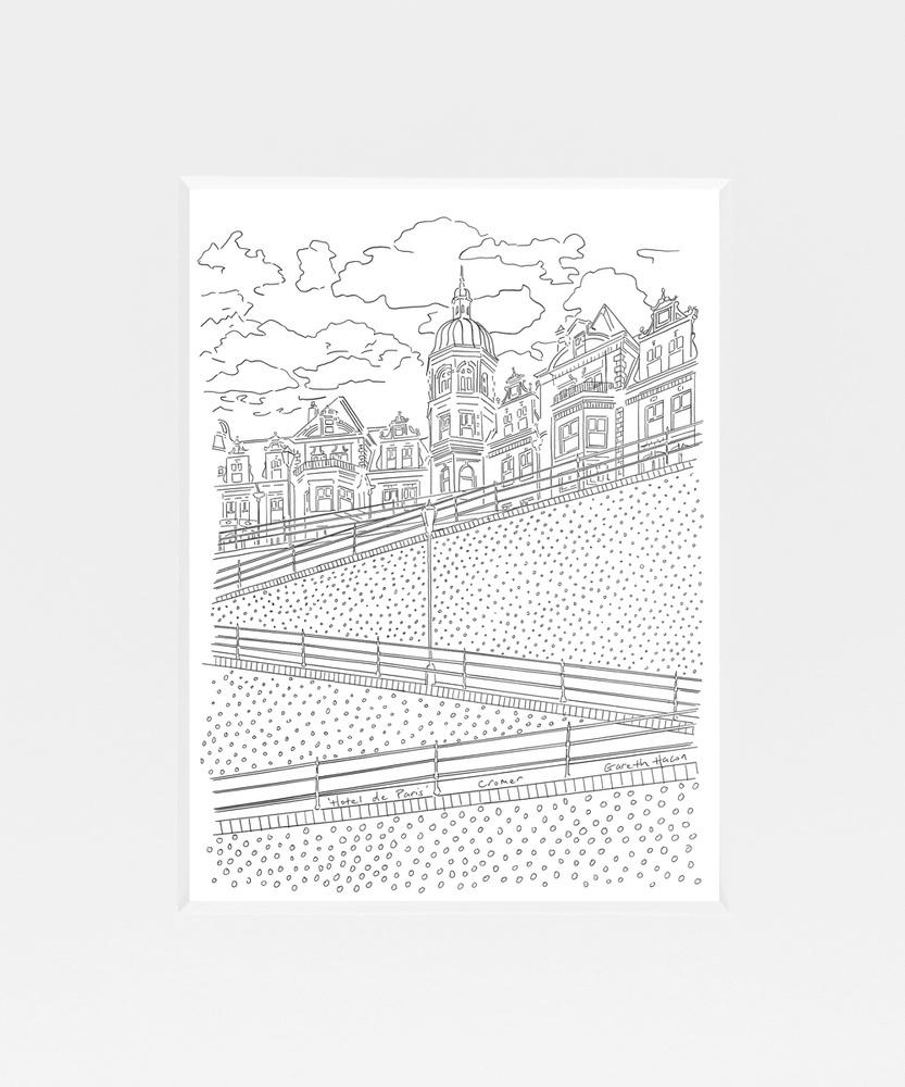 Hotel de Paris - Cromer - Line Art