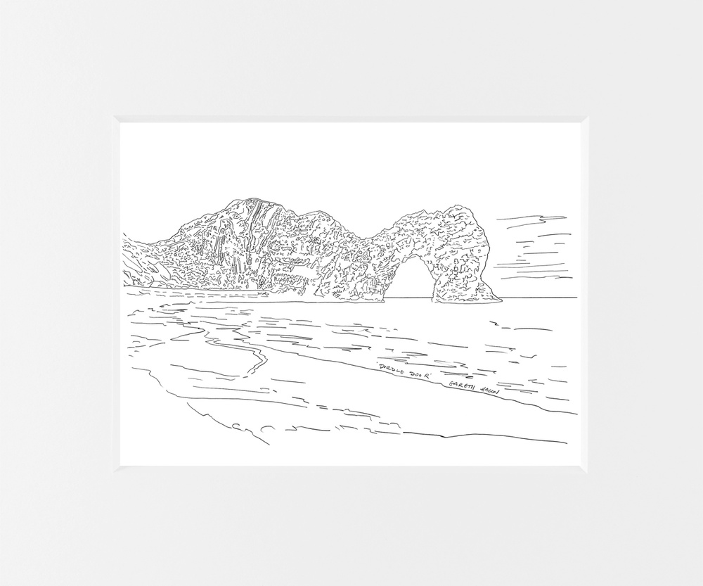 Durdle Door - Dorset - Line Art